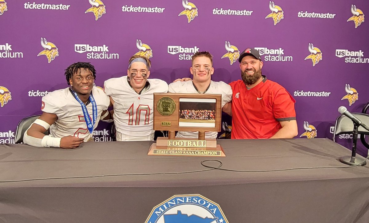 That's the first state football championship in Simley history.