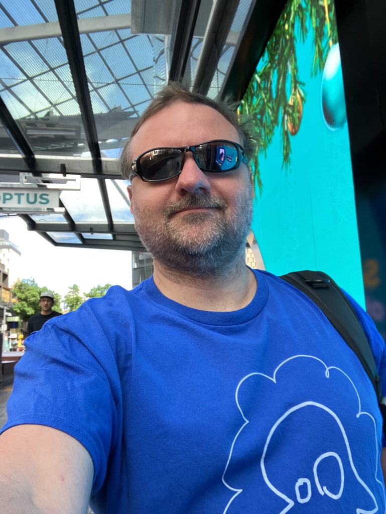 PawelPabich's tweet photo. And I’m wearing my special @OctopusDeploy Cloud shirt. @kengel100 would be proud.  #dddbne https://t.co/3O6peTKoxh