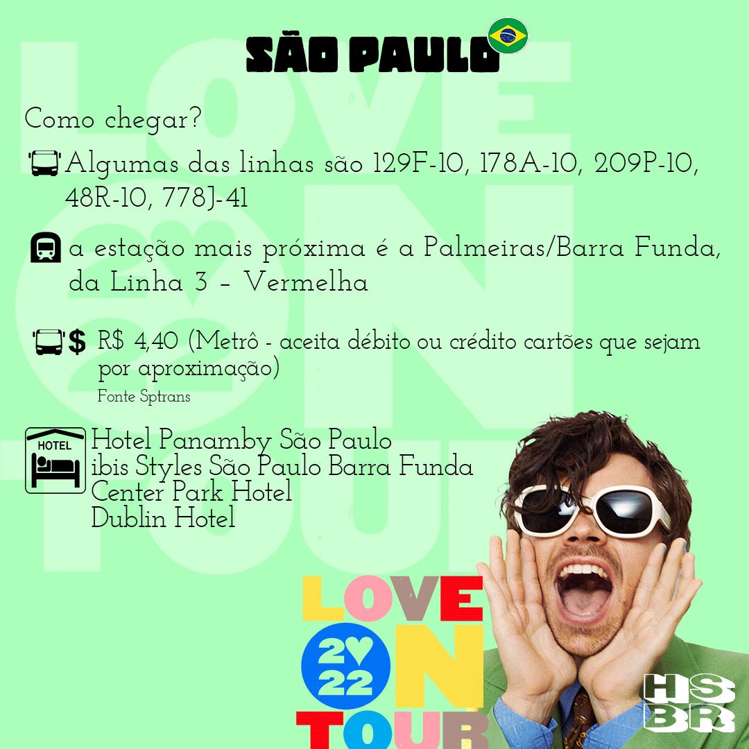 harrysbrasil's tweet photo. 🚨🚨 ATENÇÃO SÃO PAULO 🚨🚨

Previsão de chuva ☔️

Se preparem, se cuidem, que essa seja uma das melhores experiências para todo mundo! Nos vemos nos shows 💕

#EntrouSentou 🫶 https://t.co/vHLb7MaAbT