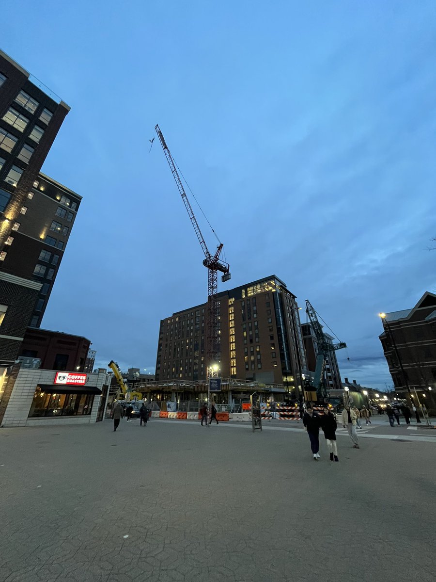 a2cranewatch's tweet photo. #A2cranes 2 relatively recent cranes up at the Vic Village South site. A Rough Terrain crane and an All Terrain crane have joined the already standing luffing-jib tower crane. https://t.co/7rVnAswvnX