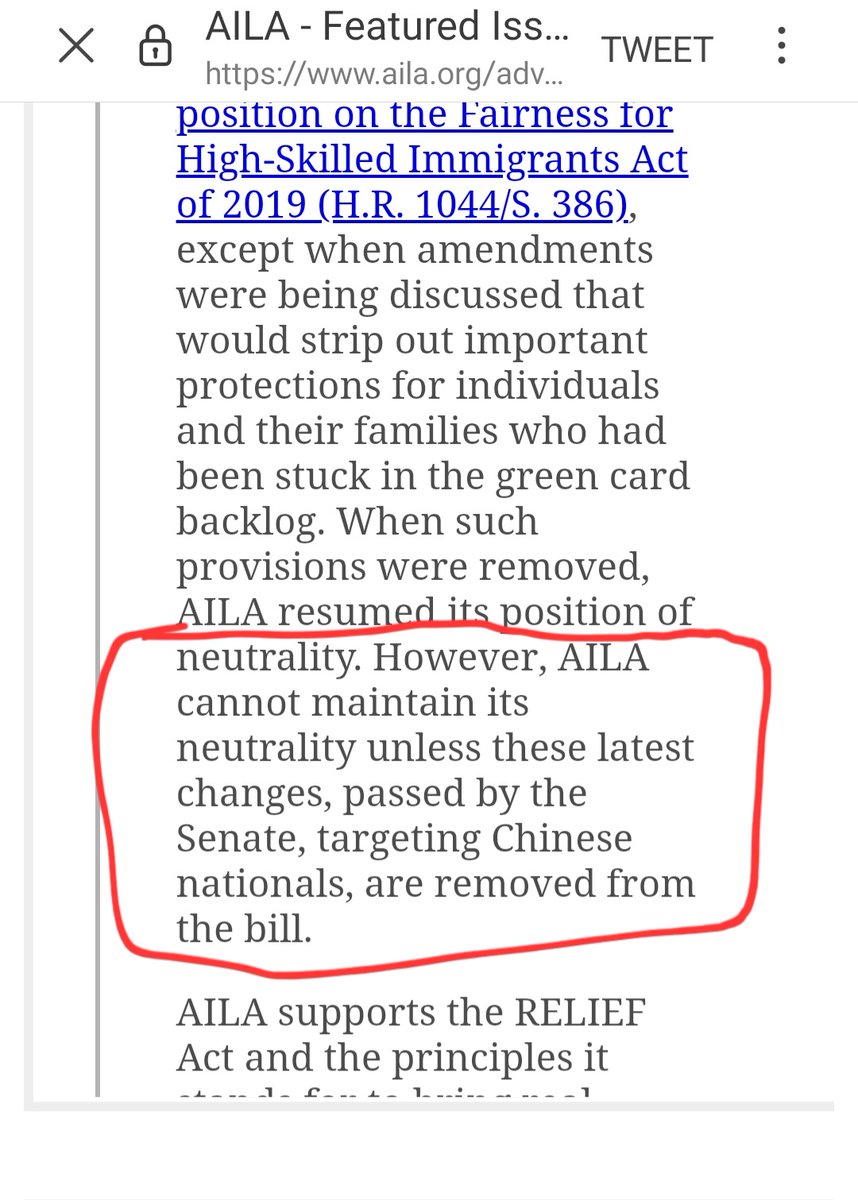 ShadesOfBlueAn1's tweet photo. @AILANational: We are Neutral on per-country bill as long as Scott amendment in #HR1044 are removed 😇😇

#HR3648 = Scott amendment removed ❌️

AILA = Never mind, we still oppose #EAGLEAct 😭

@PabloReports is this worth a story in hypocrisy? https://t.co/ok9WLQxyLc