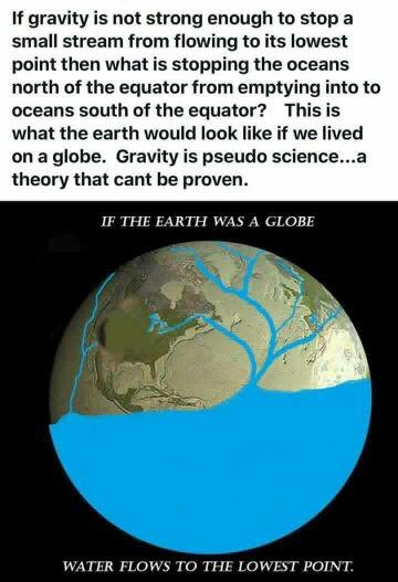 If gravity is real, than why doesn't the ocean go to the southern hemisphere?