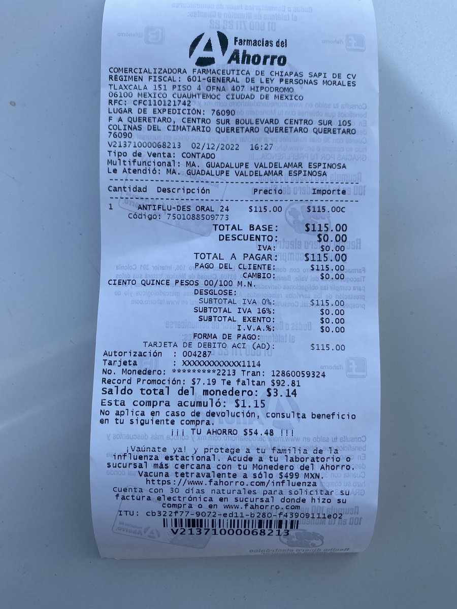 Karingg22's tweet photo. @FAhorro atención @Profeco que no respetan los precios publicados y exhibidos, el personal alega que no pueden hacer nada, que es por sistema❌ https://t.co/ubheJrexoS