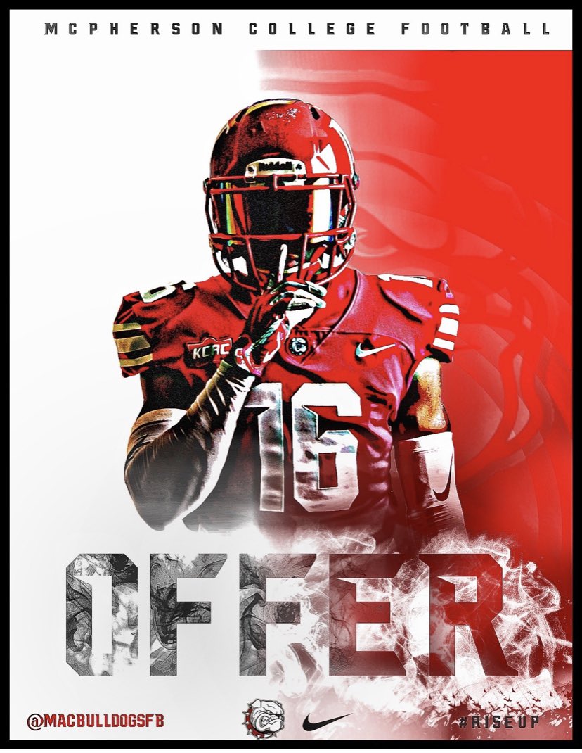 AhijahColeman44's tweet photo. Blessed and honored to receive an offer from McPherson College  @CoachRiser214 @Coach_EKnight @MACBulldogsFB https://t.co/YrlhCXFrow