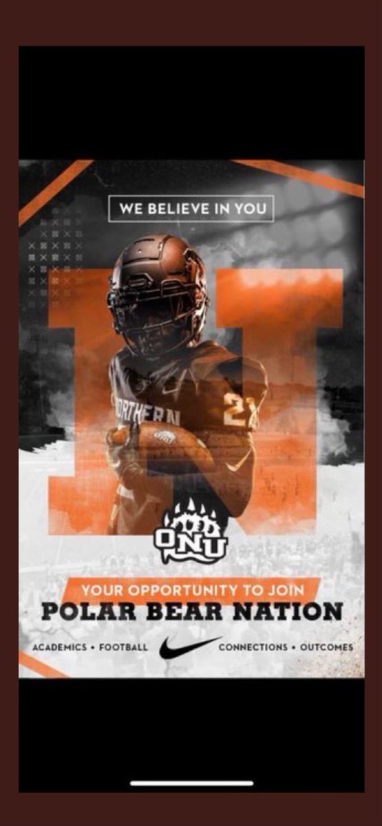 OwieClevster's tweet photo. After a great call with @CoachKrepps, I am so grateful to receive my first opportunity to play football at the next level. #gobears @coachDeanPaul @OhioNorthernFB @FootballFindlay @stefadams87 https://t.co/MjtFew6EFe