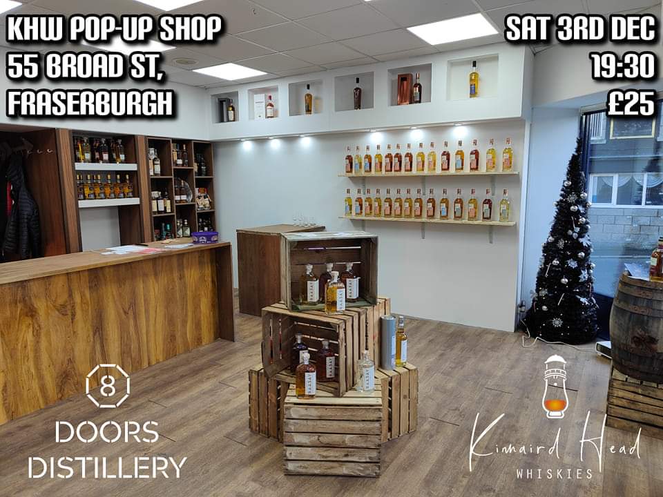 After a mad few days at our little pop up shop we are delighted to welcome <a href="/8DoorsWhisky/">8 Doors Distillery</a> manager Ryan Sutherland to give an insight into the goings on at one of Scotland's newest distilleries with an evenings tasting session to follow.
Bring it on 🥃🥃.
#whisky
#fraserburgh
