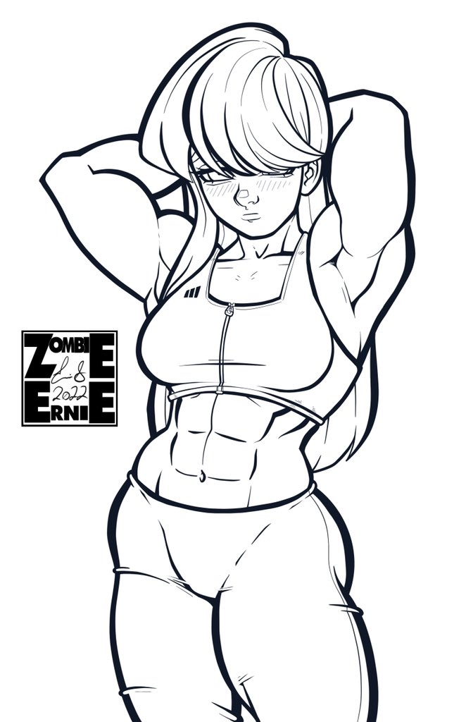 Repostan: the time @trashkitken and @FaintSpeaker hit me with a comission for "a buff Komi". I know nothing of her or the series #komisancantcommunicate, maybe I'll get around to it. 