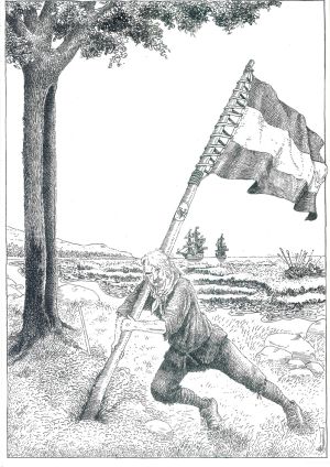 OTD in 1642 #AbelTasman made a #possessionclaim of Van Diemen’s Land for #TheNetherlands. His ships were off the #ForestierPeninsula and, the sea being too rough to land, his carpenter swam through the surf with the Prince’s Flag attached to a pole which he drove into the ground.