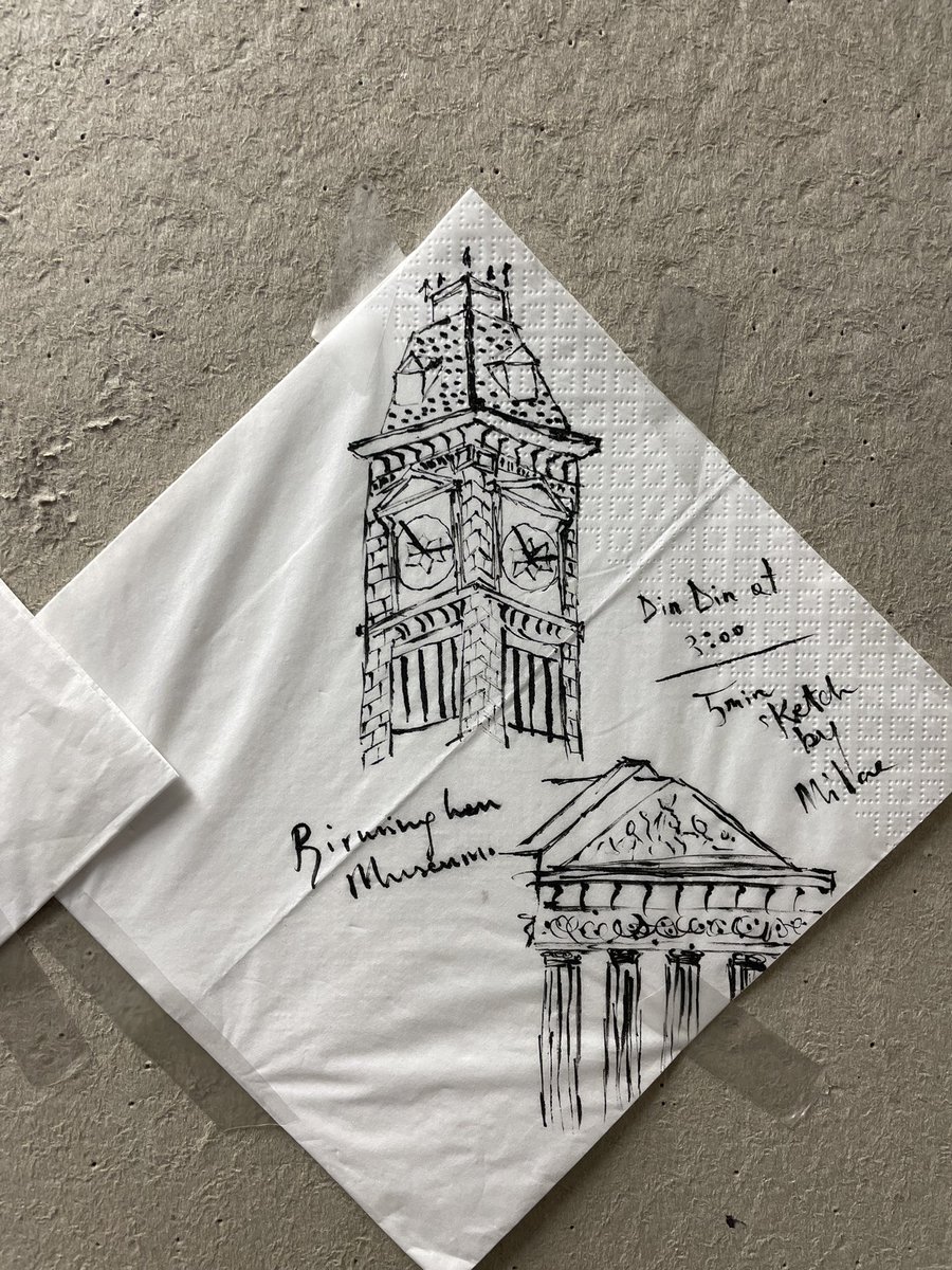 Napkin sketches by L4 BA architecture students! @BCU_BSoAD