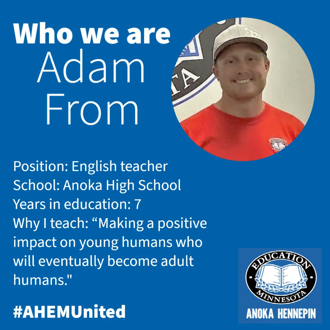 We are celebrating Adam, your spreading the positivity! #weareAHEM #AHEMunited