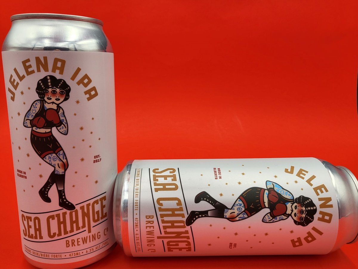Just arrived! From Edmonton, Sea Change Brewing Jelena IPA. New England Style IPA with aromas/flavours of stone fruit, tropical fruit, bubblegum, grapefruit, pine resin. Nice and smooth, with pine on the finish. 6.4% abv. #yegbeer <a href="/SeaChangeBeer/">Sea Change Brewing</a> #drinklocal