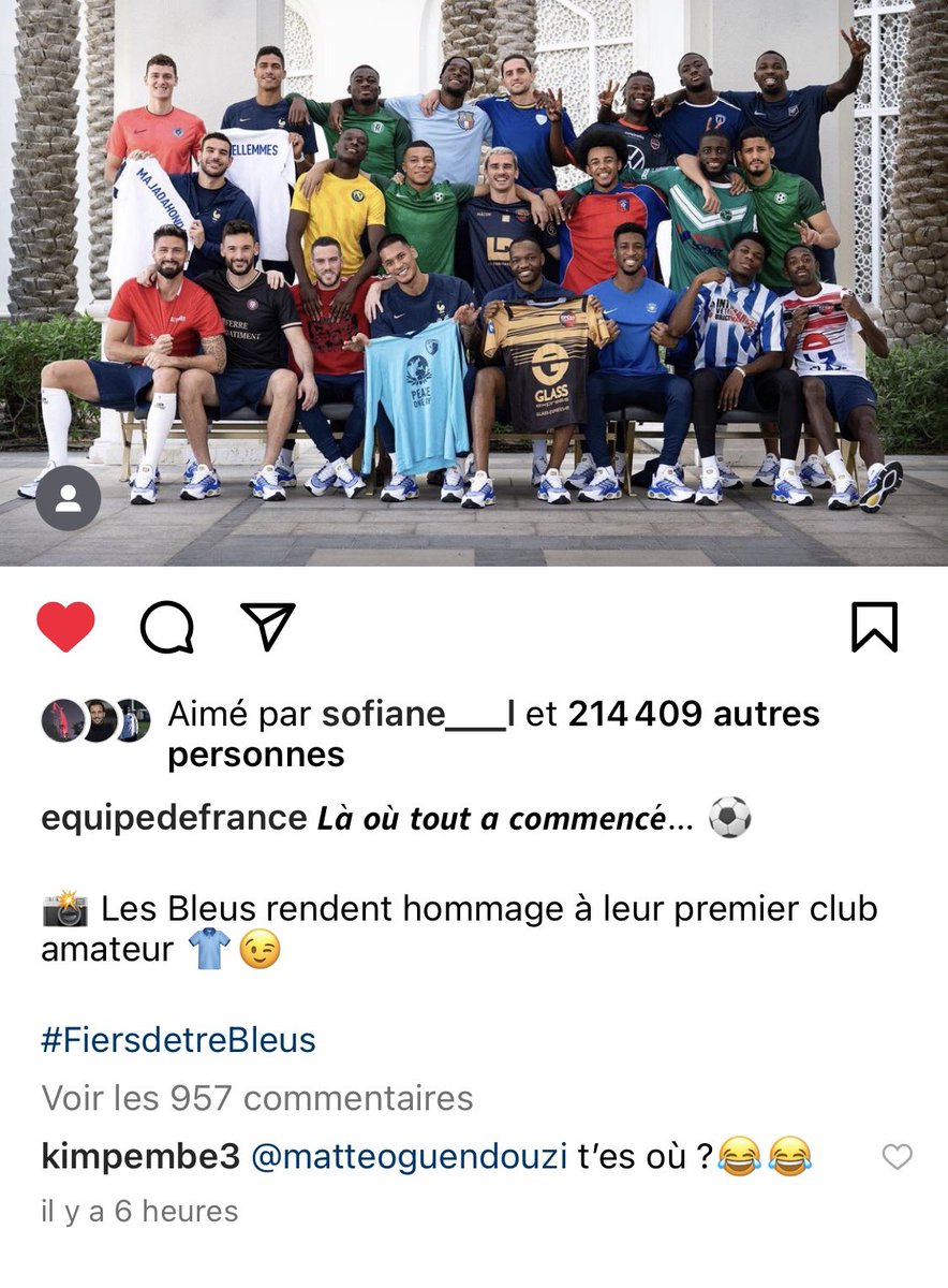 kamanmpo's tweet photo. Kimpembe qui demande à guendouzi où il est 🤣🤣 https://t.co/wcrFz7Uwa2