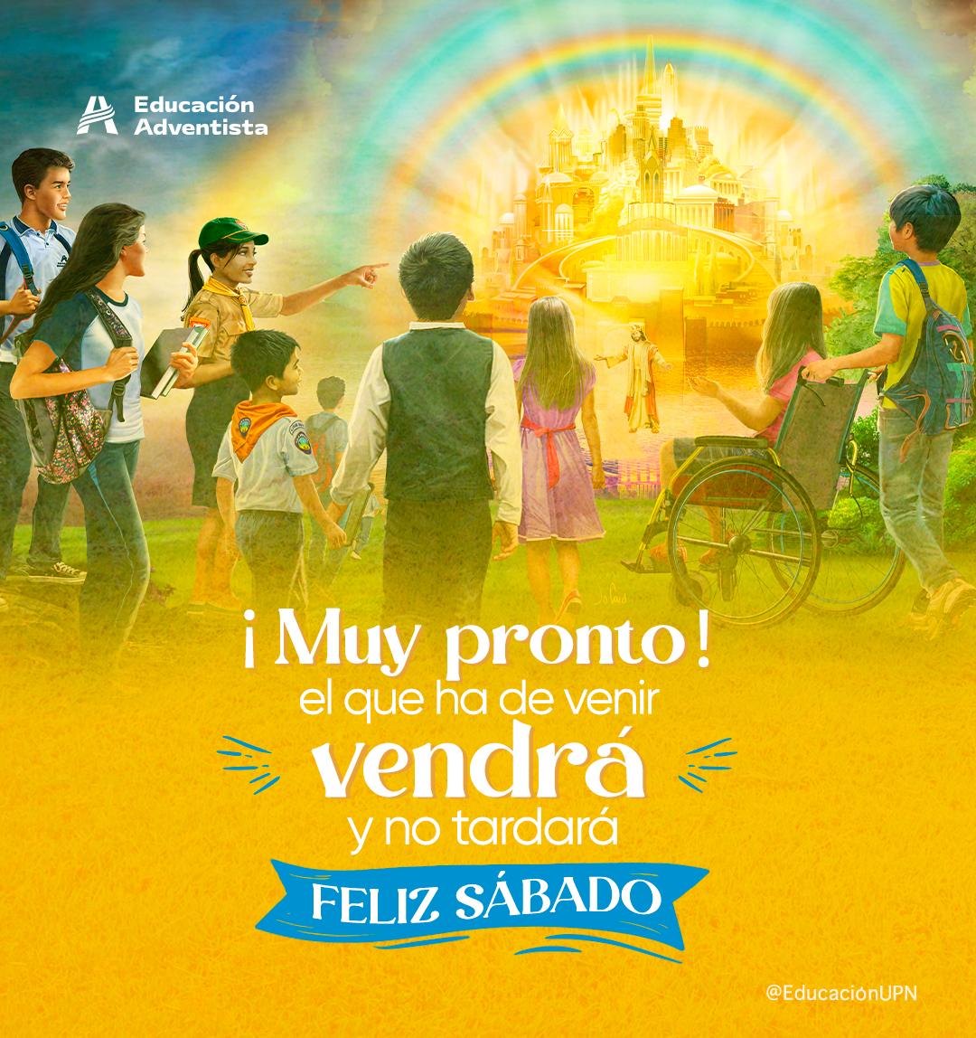 ✨¿Te imaginas ese día? 👑 Ver a Cristo regresar en las nubes ☁️ para llevarte a vivir eternamente junto a Él en la patria celestial. 🤩🙌🏼

Disfruta de este hermoso sábado en familia 👨‍👩‍👧‍👦 #FelizSábado  🙏🏻💙

#EducaciónAdventista #MásQueEnseñanza #Dios  #happysabbath #Cristoviene