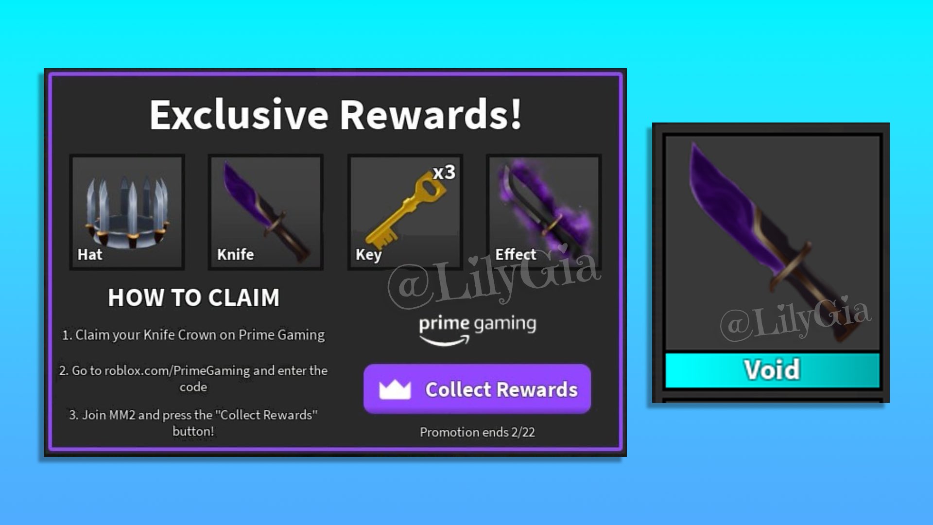 Roblox Prime Gaming rewards in December 2022: Knife Crown - Murder Mystery  2 and more