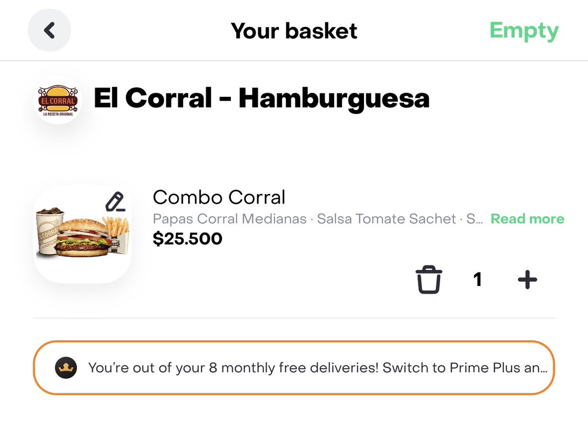 Jeglitza's tweet photo. @RappiColombia Finalmente cómo es que funciona esta vaina? Me cobras la suscripción el 24/Nov y hoy me dices que ya complete el limites de pedidos “free shipping”? 🤔 Me siento robado del todo @sicsuper https://t.co/jfBS3KVOsG