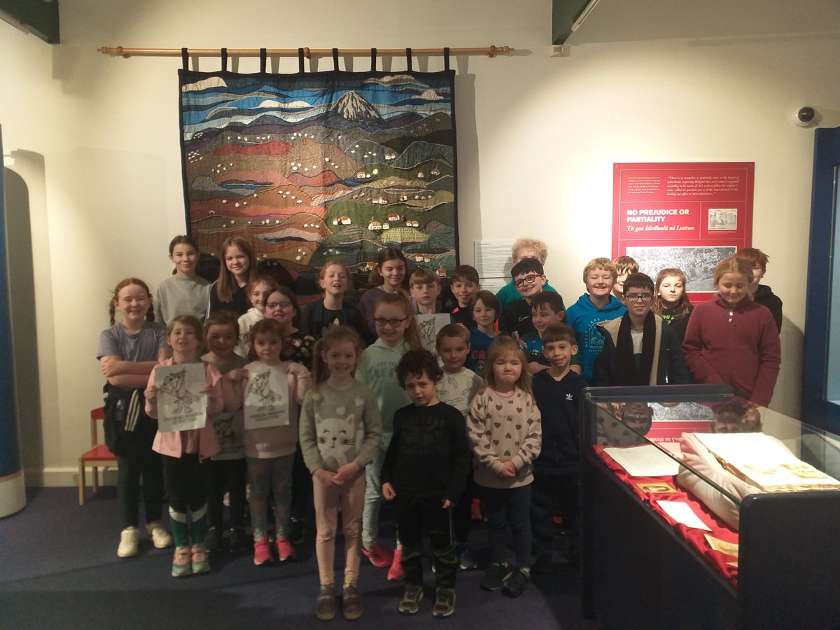 MsOConnorsClass's tweet photo. We had a great morning in Letterkenny museum today. Lots of learning about life in the past. Caroline was a brilliant facilitator and the children really enjoyed the activities.#Donegalcomuseum https://t.co/dqchBHxPwj