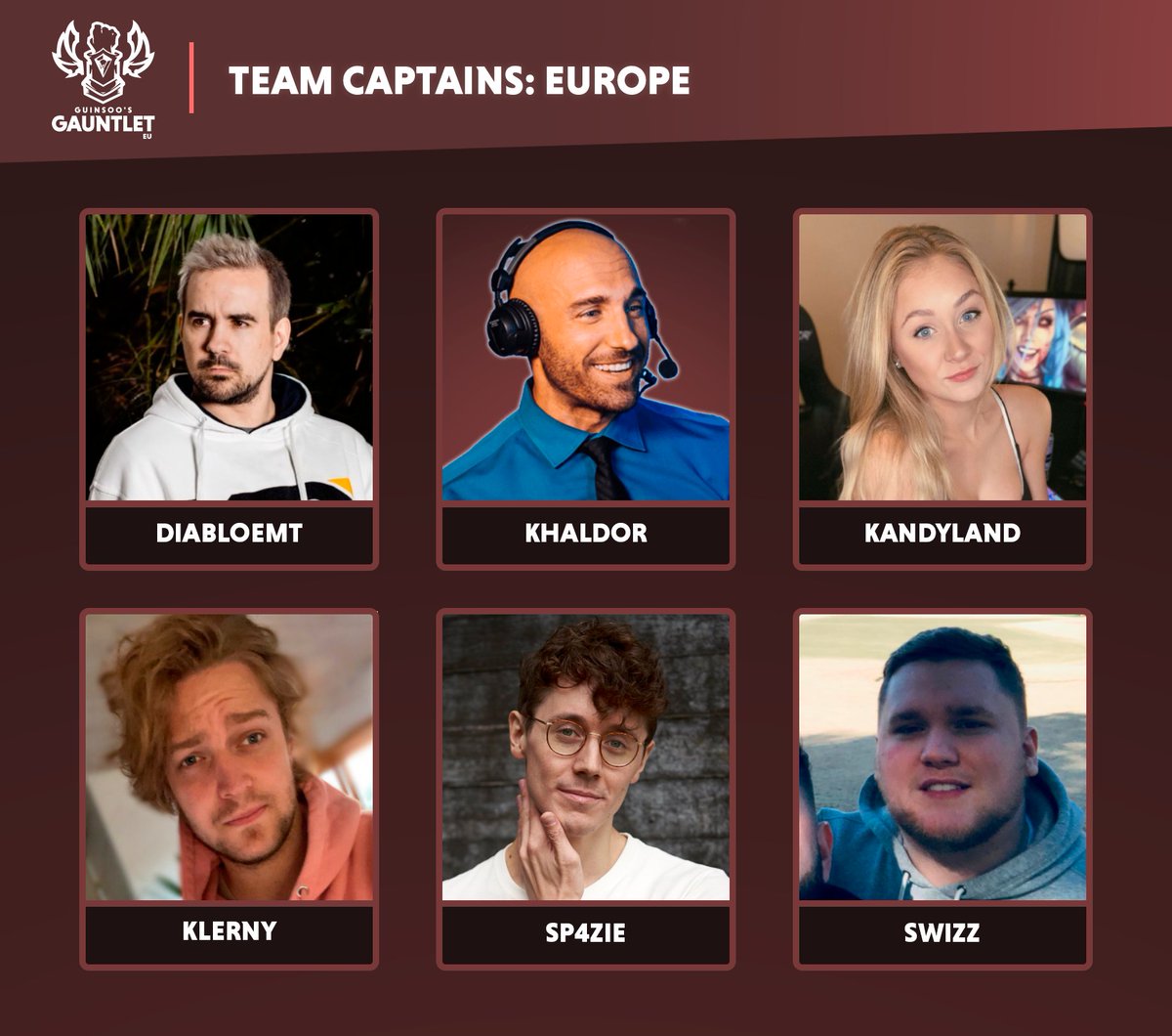 Soulforge Arena (@soulforgearena) on Twitter photo The Guinsoo's Gauntlet starts TOMORROW! 🏆✨
❗We are starting with EUROPE! Jump on twitch.tv/PlayFangs at 13:00 (CET) to watch @Sp4zie, <a href="/DiabloEMT/">Eric 'Diablo' Murillo</a>, <a href="/Khaldor/">Thomas Kilian</a>, <a href="/Swizz/">SwizzMB</a>, <a href="/kandylul/">Kandyland</a>, <a href="/BRKlernY/">KlernY</a>, and teams clashing in the Fangs arena!
🔗: playfangs.com/posts/guinsoos…
#Fangs #esports The Guinsoo's Gauntlet starts TOMORROW! 🏆✨
❗We are starting with EUROPE! Jump on twitch.tv/PlayFangs at 13:00 (CET) to watch @Sp4zie, <a href="/DiabloEMT/">Eric 'Diablo' Murillo</a>, <a href="/Khaldor/">Thomas Kilian</a>, <a href="/Swizz/">SwizzMB</a>, <a href="/kandylul/">Kandyland</a>, <a href="/BRKlernY/">KlernY</a>, and teams clashing in the Fangs arena!
🔗: playfangs.com/posts/guinsoos…
#Fangs #esports
