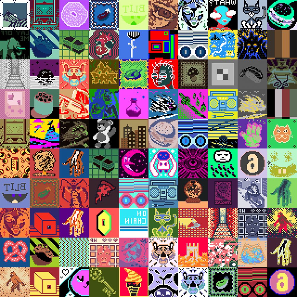 flipmap's tweet photo. Recently, one of our most dedicated collectors completed the crazy personal quest of collecting a Flipmap with each of the 100 Blitmap original colour palettes! Amazing @revraS_! https://t.co/Y3dPazaSk1
