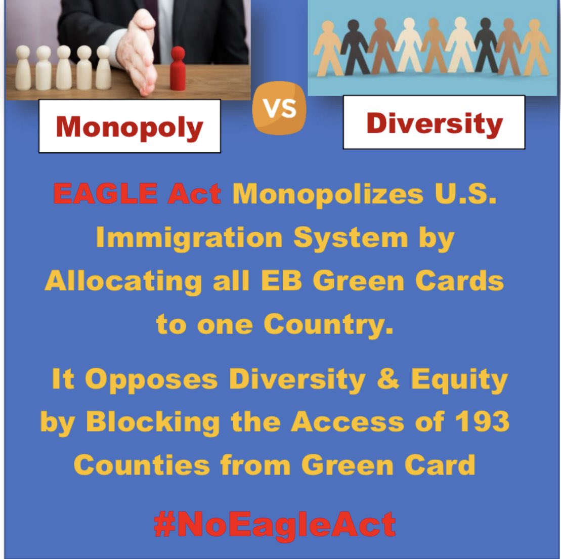 #NoEagleAct
#NoHR3648
@HouseJudiciary
@GOPLeader
@SteveScalise
@RepStefanik
@USRepGaryPalmer
@SpeakerPelosi
@StenyHoyer
@RepKClark
@RepJeffries