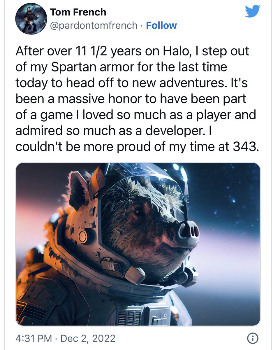 test Twitter Media - 343 Loses Halo Infinite Multiplayer Creative Director - this as player count has already dropped back to pre winter update levels that introduced forge & coop #Xbox #XboxGamePass #HaloInfinite #Halo #HaloForge https://t.co/bL0ZsLBhGk