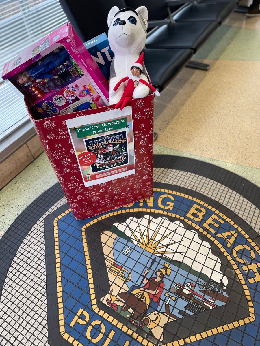 LBPD's tweet photo. Bixby the Elf and his friends at the Long Beach Police Department are excited to once again collect toys for the annual Toy Patrol! 🎁 🎄 

Want to learn more or donate? Visit https://t.co/uv3C5sXEMH for more information.

#BixbyTheElf #LBPDCares #LBPDToyPatrol https://t.co/N1SiJL1wXE