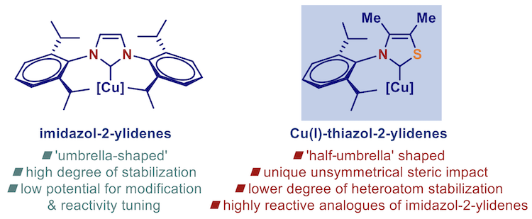 #NHCs #NHeterocyclicCarbenes Check out our recent paper on Cu-thiazolylidenes. #Unsymmetrical, half-umbrella shaped NHCs for regioselective #hydroborations. Make sure to test these non-classical NHCs in your own research! <a href="/ACSCatalysis/">ACS Catalysis</a>

doi.org/10.1021/acscat…