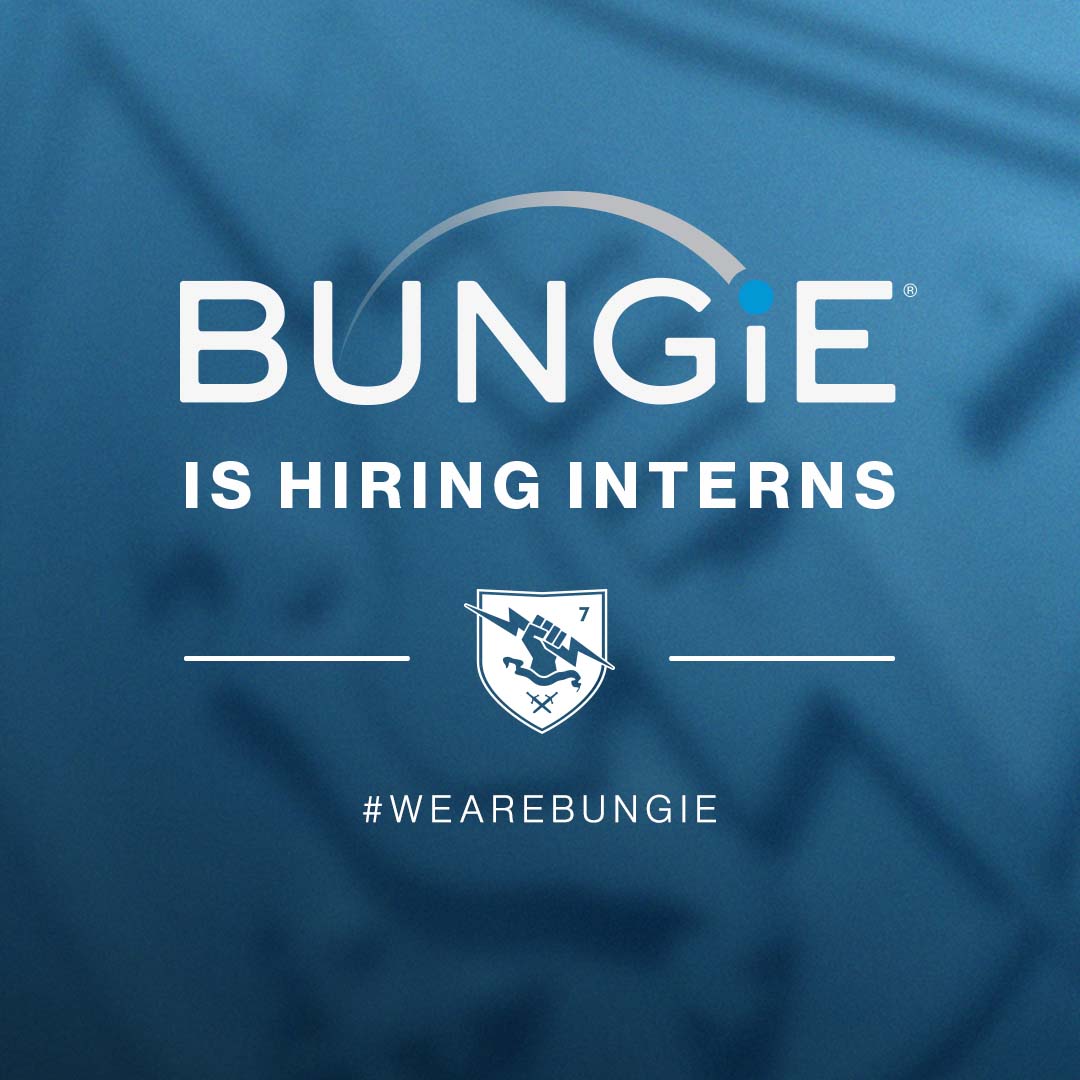 Bungie 2023 Internship and Early-In-Career applications are now open! Apply now at careers.bungie.com/jobs