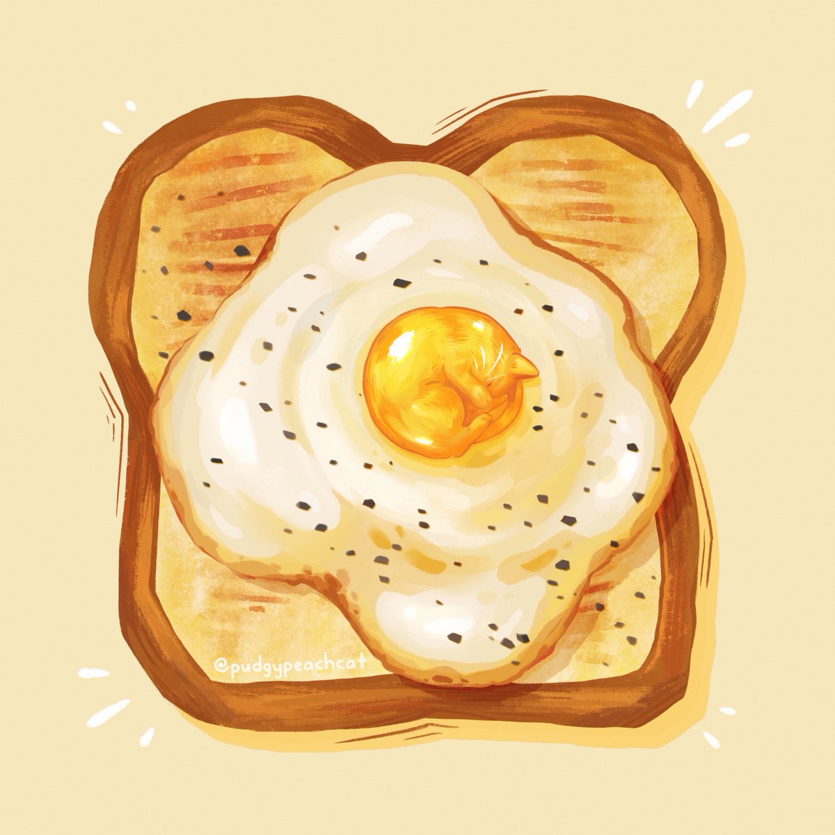 「Breakfast is Bed  」|Ellie 🍑🐱のイラスト