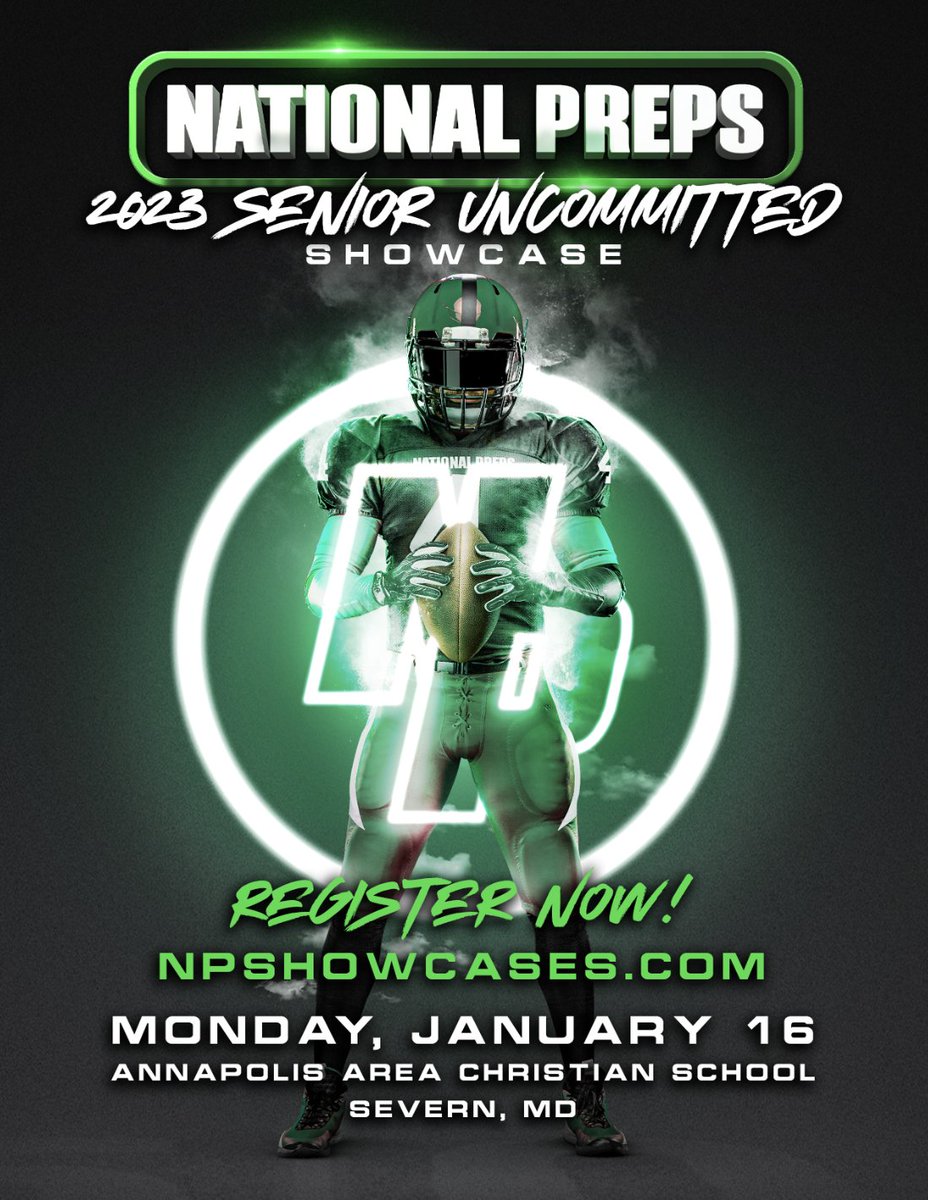 NPCoachZim's tweet photo. 13th Annual National Preps SR Uncommitted Showcase is live!!! Only for 2023 Grads. Registration Link⬇️
is on the flyer. The event always #SELLSOUT. Only taking 24 at each position. #WhyNP #Trusted #Relationships https://t.co/gF7id0n18O