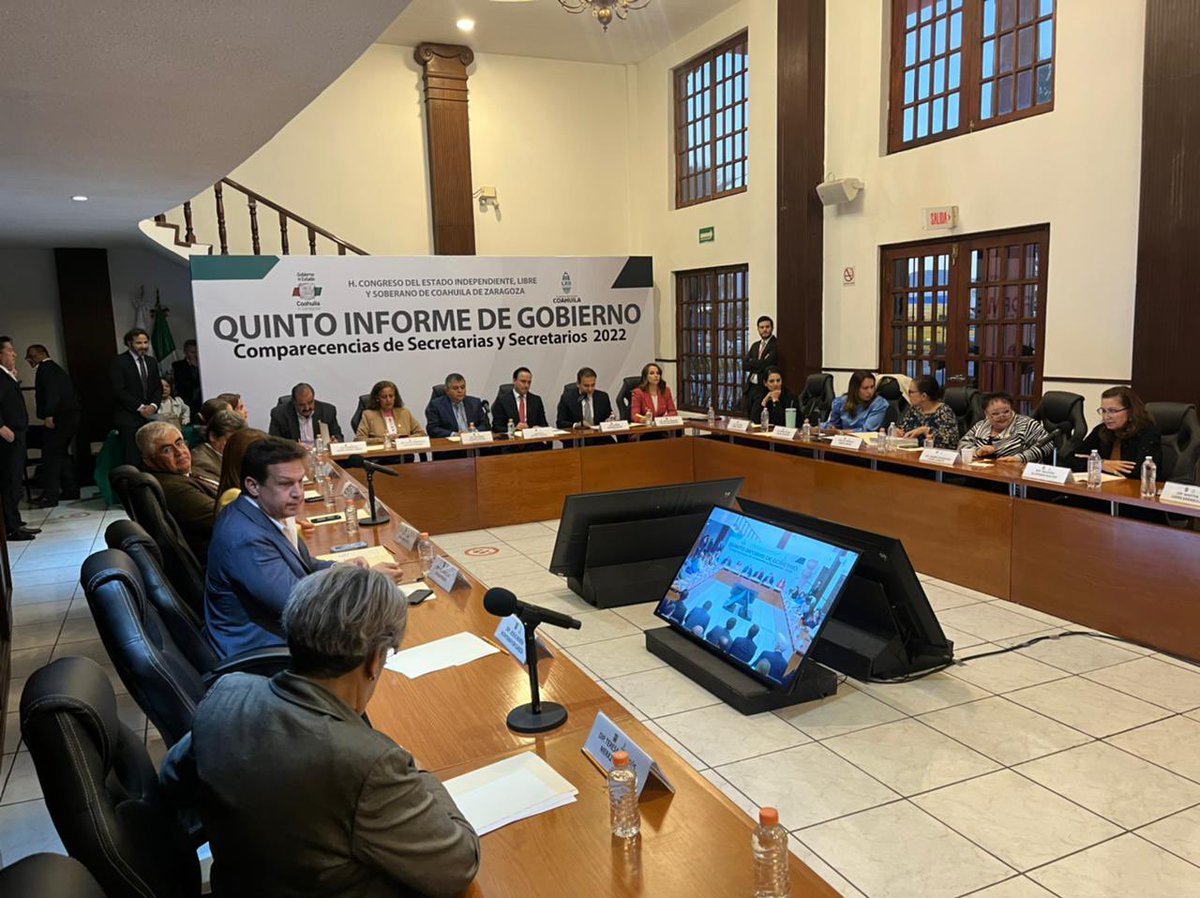 En el Quinto Informe de Gobierno. Comparecencias de Secretarias y Secretarios 2022 en #Saltillo. #FuerteCoahuilaEs #Coahuila
