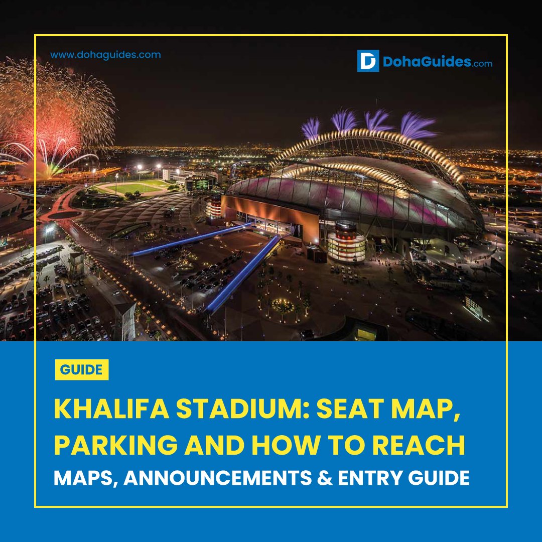 dohaguides's tweet photo. If you are heading out to Khalifa International Stadium, here is everything you need to know: including the entry requirements, official announcements, seating map, and how to get there using the Doha Metro, Stadium Express Bus, Car, or Taxi.

https://t.co/9dPaU3Mqsd

#Qatar2022 https://t.co/d2P2Pj0NHM