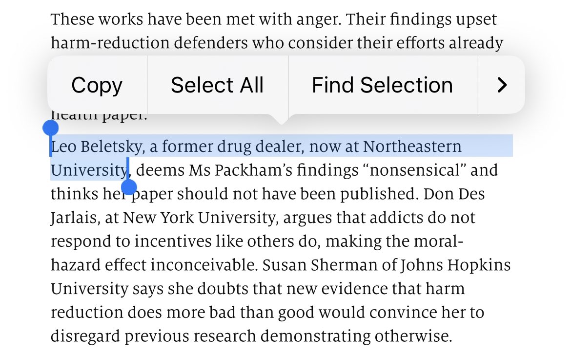 Hey @TheEconomist, if you’re going to refer to our colleague as a former drug dealer when you’re citing him as a law professor, (we all know why you chose that label) maybe at least have the spine to put a byline on the piece.