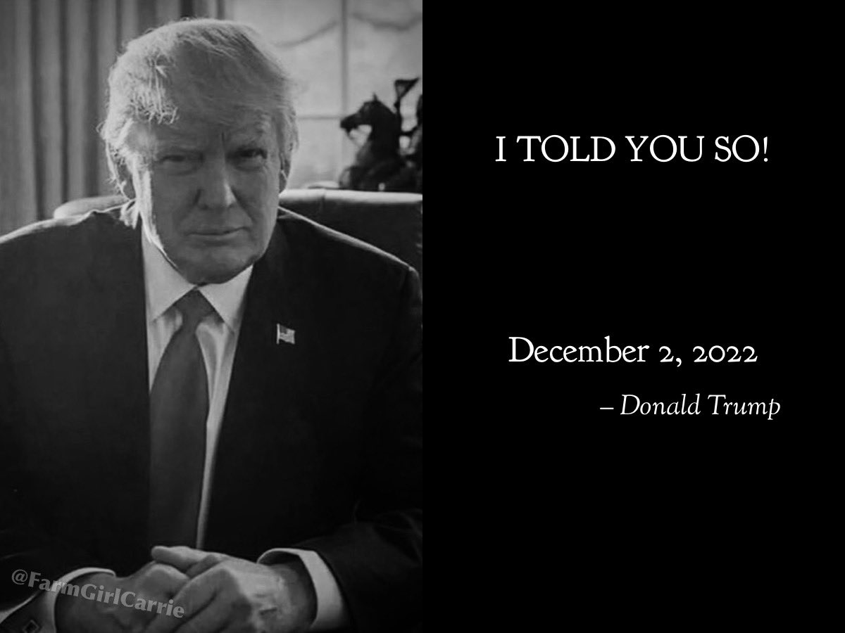 TRUMP WAS RIGHT! 
#TwitterFiles