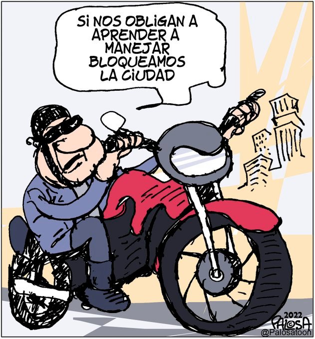 Tolaymaruja's tweet photo. De Palosa @Palosatoon 

Motociclistas protestan https://t.co/LrE1zDwdhH