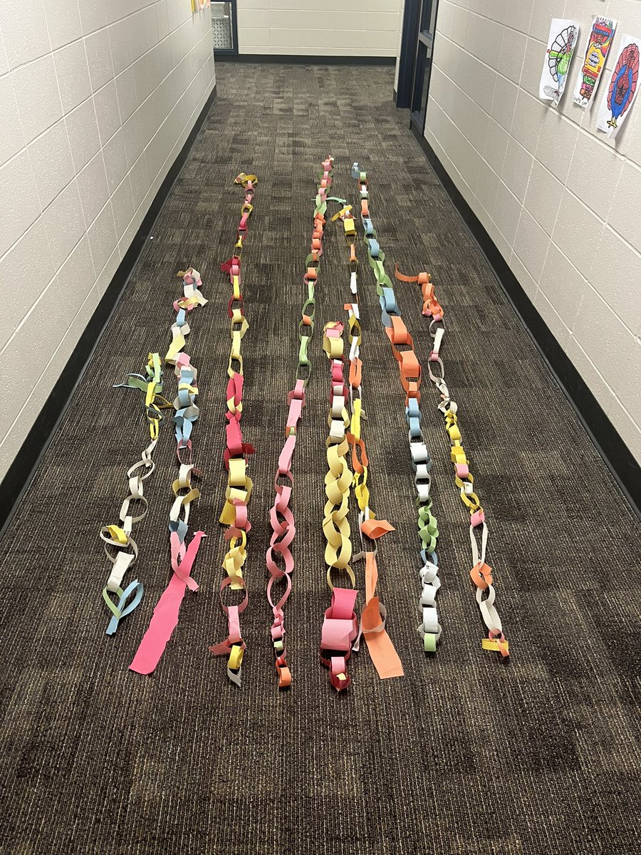 We did a STEM challenge for Fun Friday today. They were grouped in teams of 4 with <a href="/abhale_ege/">Ashley Hale</a> ‘s class! The goal was to make the longest chain. This really taught them how to make a plan/execute it, communicate, and work as a team! <a href="/HumbleISD_EGE/">Elm Grove Elementary</a> #egeglows