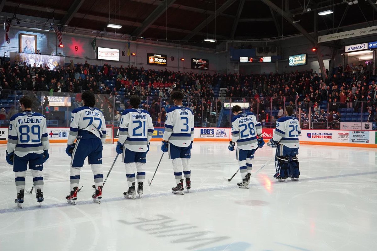 Wolves join Silver Stick in celebrating 50 years of Silver Stick hockey in Sudbury! Congratulations 🎉