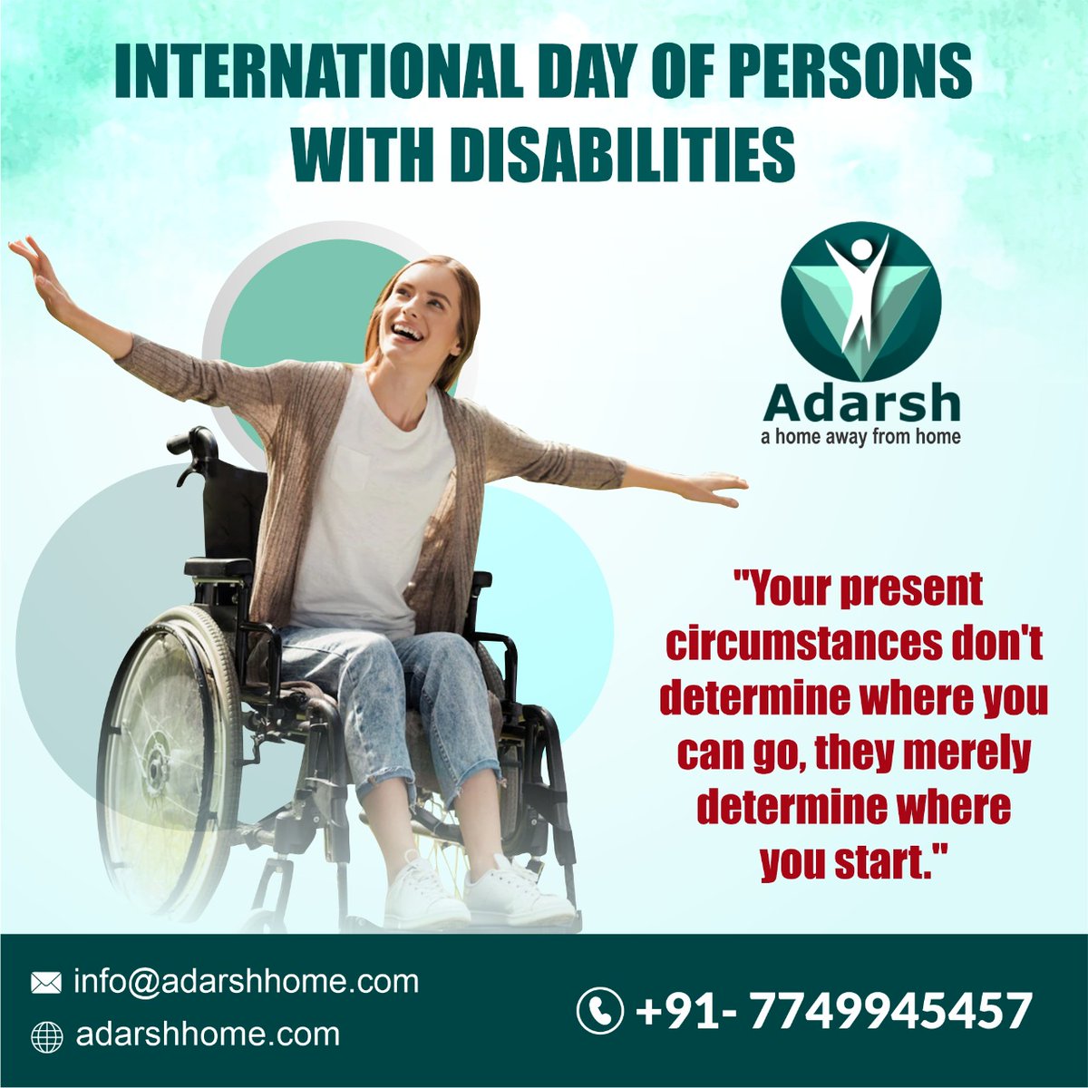 adarshhomeindia's tweet photo. Today is the perfect opportunity to come together to raise #awareness and drive change for almost 1.3 billion differently-abled #people around the world.
Let's spread the message of #equality & #stand_together..!!
#adarshhome #DisabilityDay #disabilities #IDPD2022 #Disability https://t.co/RL2i5dsHRG