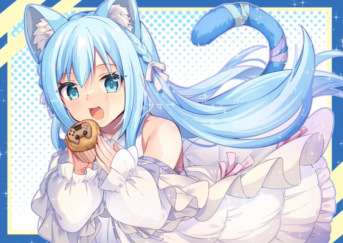 SkebにてVtuber空猫くるみさん()のイラストを描かせて頂きました#Skeb 