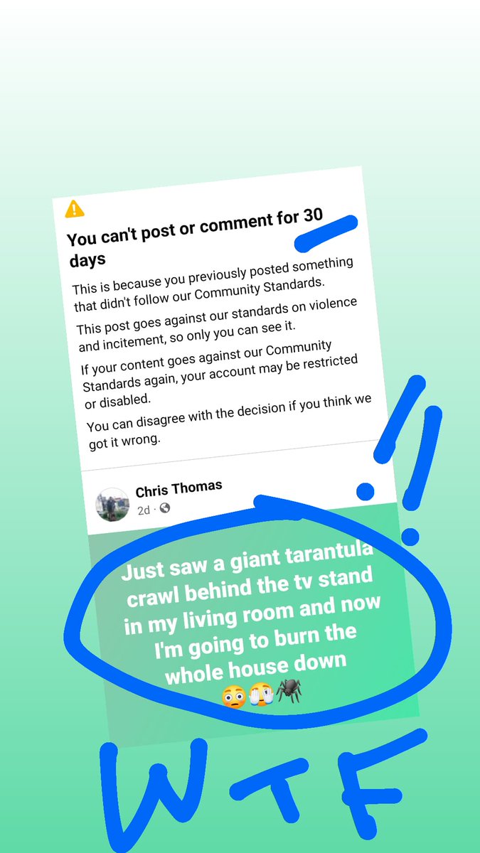 DrinkWithChris's tweet photo. I got a 30 day on Facebook for this bullshit... I'm back on twitter now.. https://t.co/8tq2NAOUkx