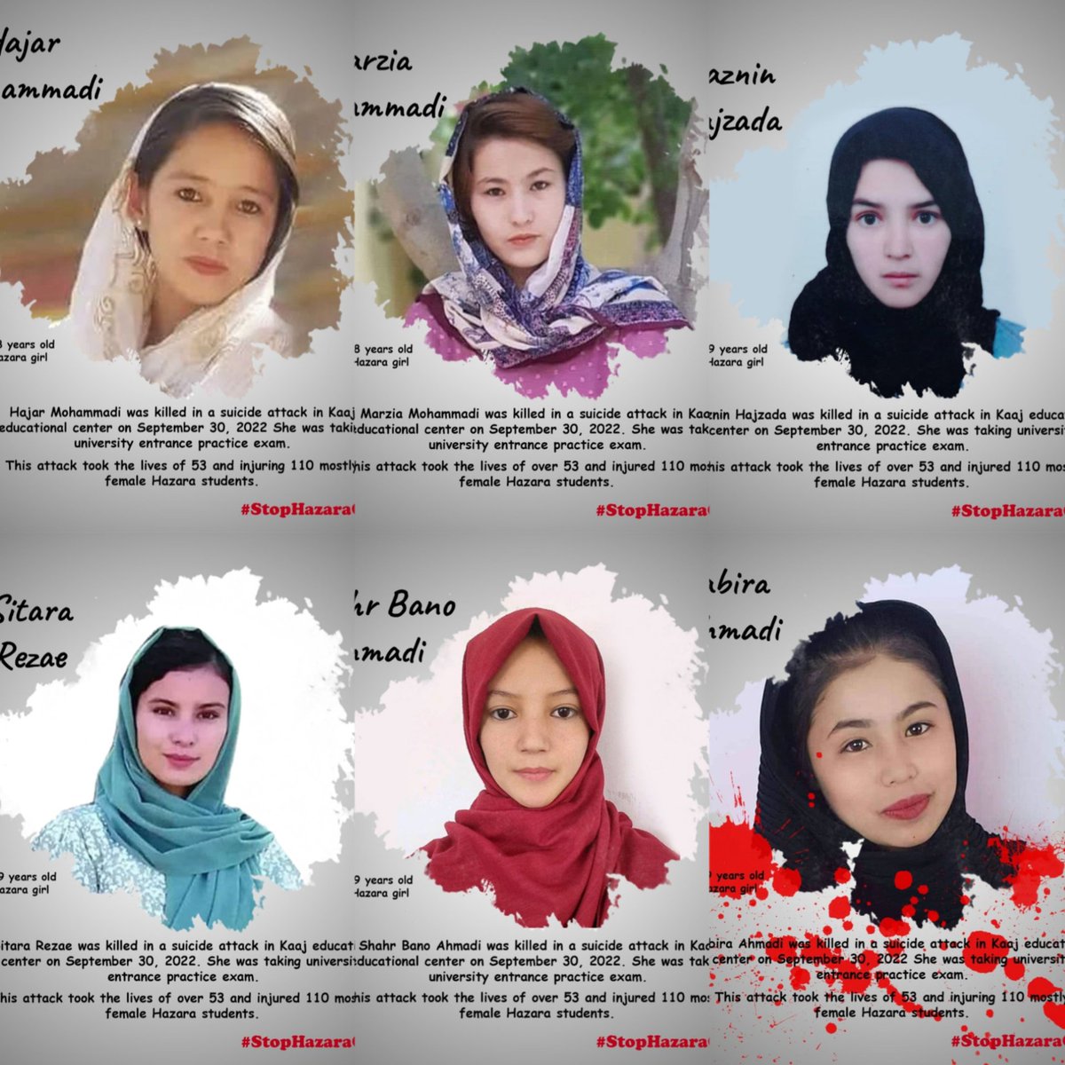 Di200200's tweet photo. 64 days ago, 58 students were murdered in the west of Kabul, which is the place where the Hazara residents live, students who had worked hard for two years to participate in the entrance exam, but were massacred a week before the entrance exam.
#StopHazaraGenocide
@UN https://t.co/LNMTjQtuQX