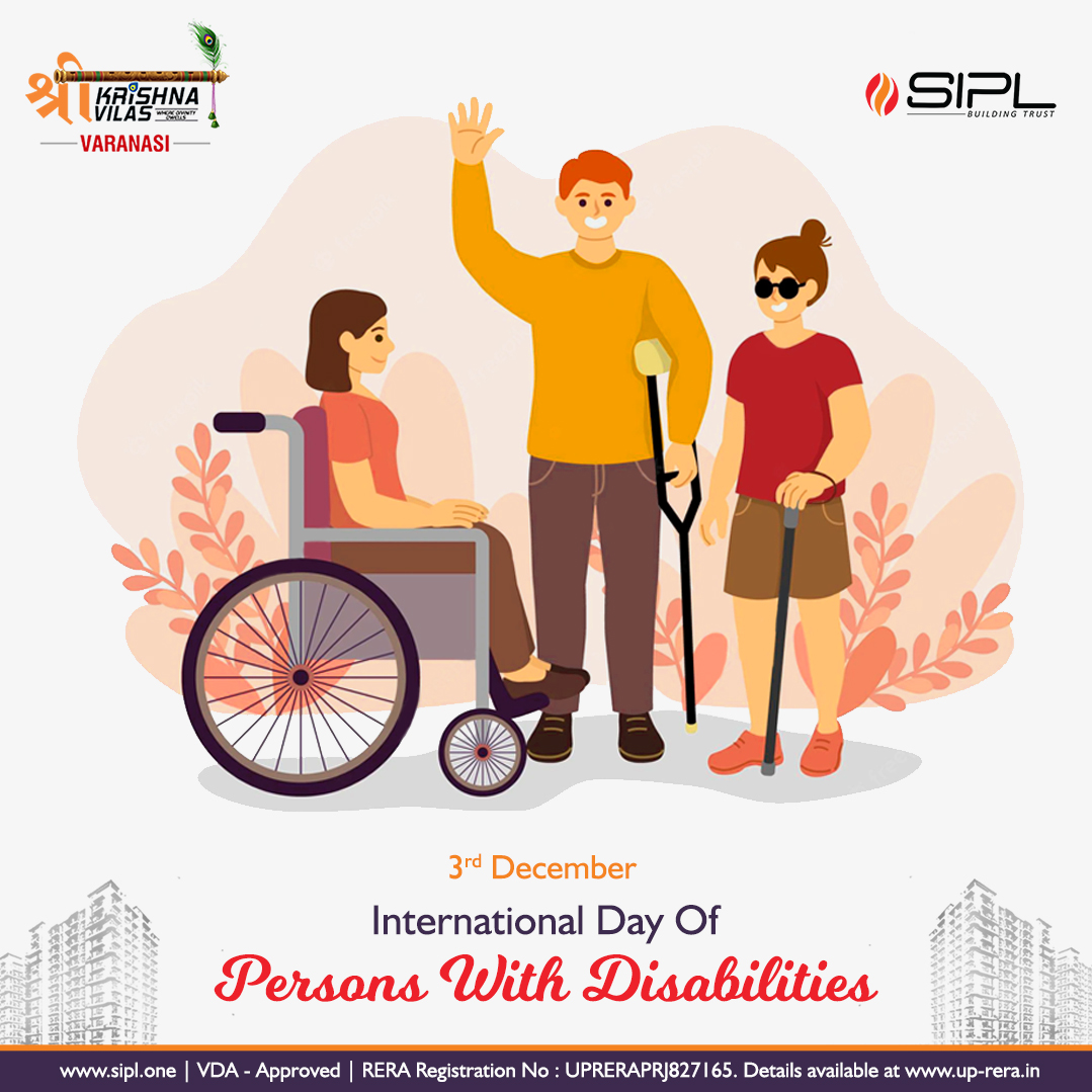 ShreemaaInfra's tweet photo. International Day Of Persons With Disabilities
#InternationalDayofPersonswithDisabilities #sipl #Kashi #varanasi #homebuyer #homebuying #premiumflats #srikrishnavilas #luxuryapartments #RatesRevisingSoon https://t.co/mDpcE9zqTY