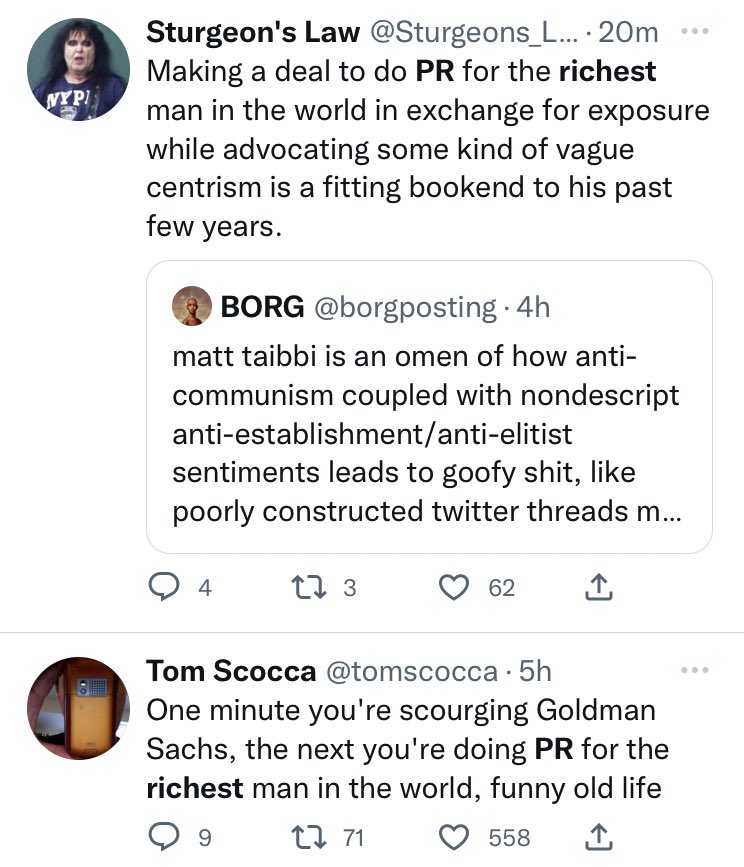 DavidDecosimo's tweet image. OK, everyone, all at once: “PR work for the world’s richest man!”