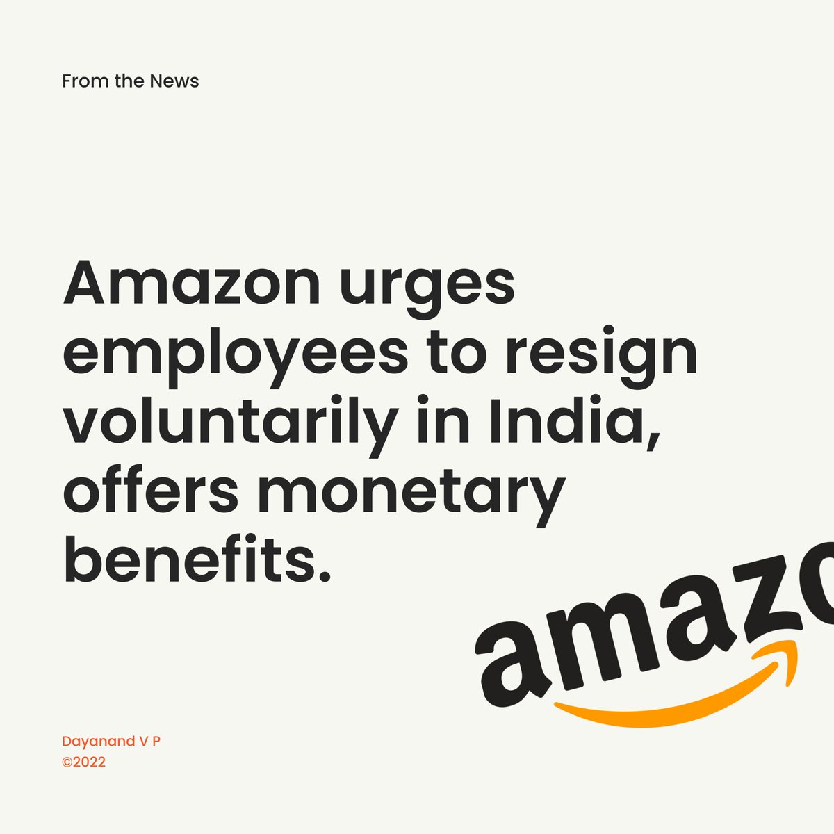 dayanandvp's tweet image. Latest: Amazon’s Experience and Technology team have received a note saying they are eligible for the company’s Voluntary Separation Program. 

#amazon #amazonemployees #amazonindia #dayanandvp #news