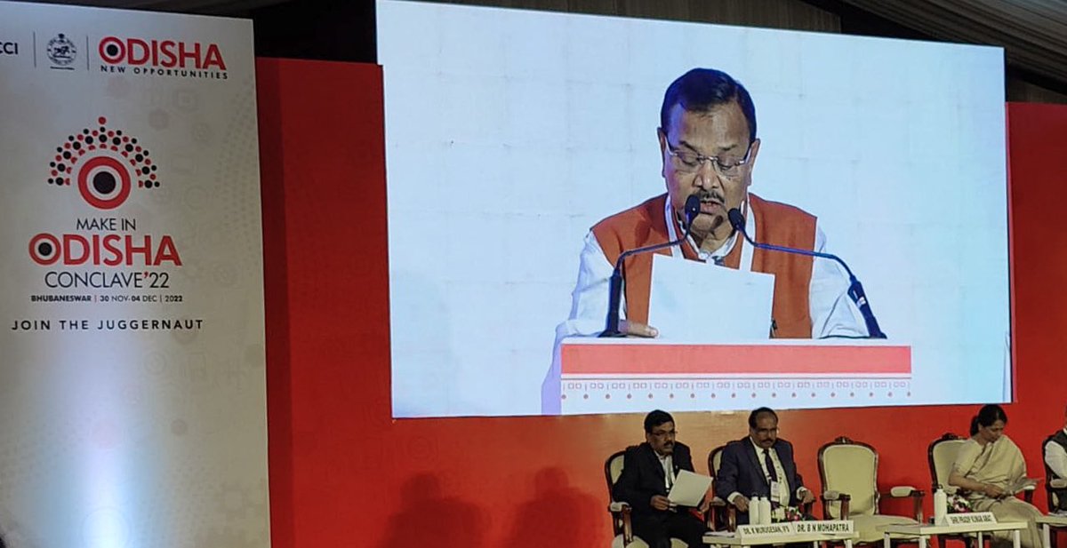 Our vision for #CircularEconomy is aligned with the sustainability-aided development goals of the state, aiming at bringing about rapid socio-economic development and shared prosperity for our people: Shri Pradip Kumar Amat, 
Hon’ble Cabinet Minister, #Odisha #MIO2022