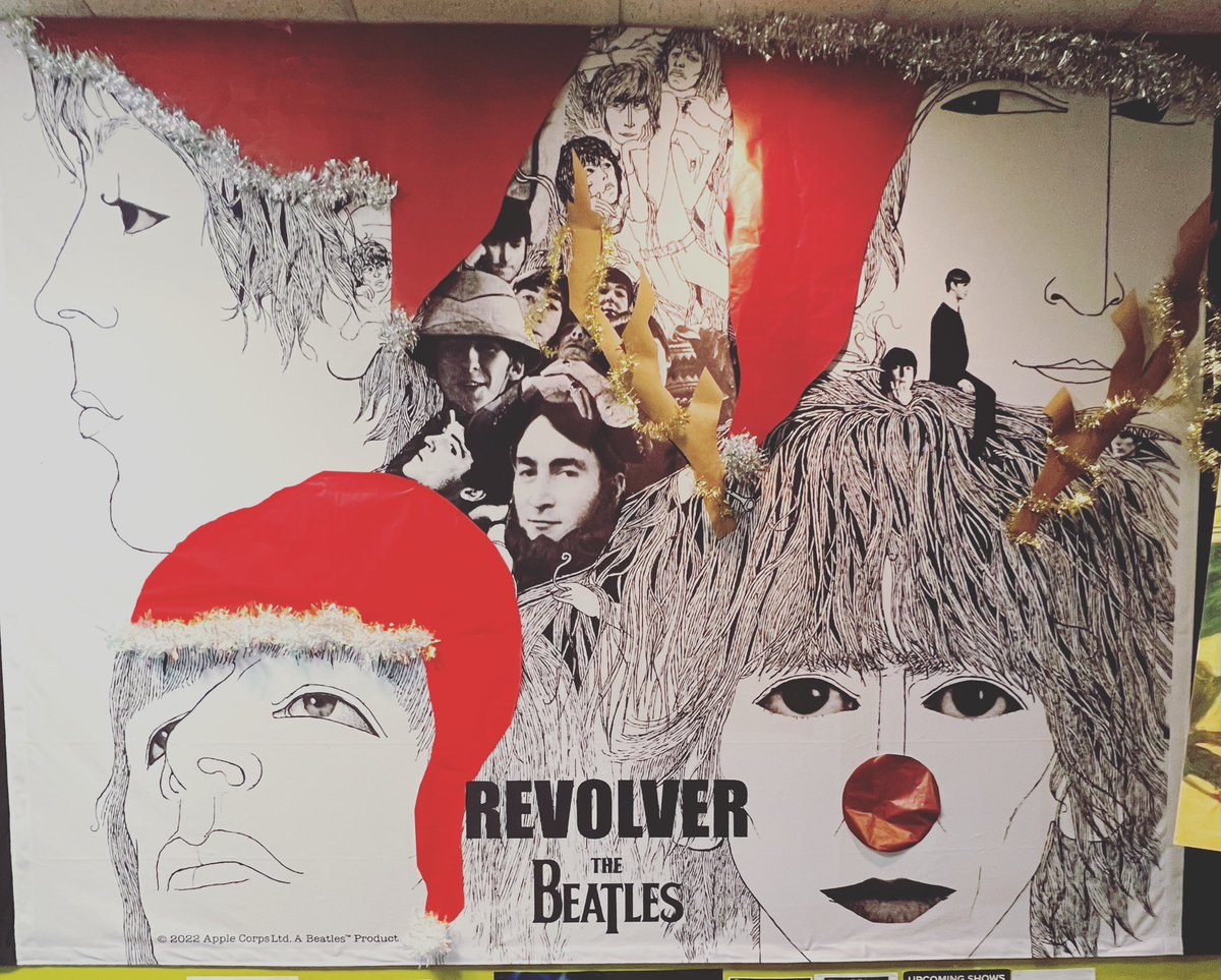 cactus_music's tweet photo. Come &amp; check out the badass Christmas-themed reimagining our Kelly did of our giant Beatles’ Revolver display! 

#houstonvinyl #houstonvinylstore #houstonrecordstore #indieisbetter #cactusmusic ⁣⁣#shoplocalhouston #cimsmusic #TheBeatles https://t.co/f0p2WKHyfG