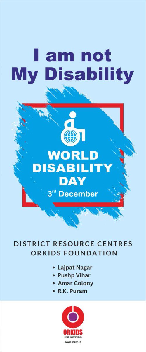 Orkids_Incl4All's tweet photo. Celebrating all people with disabilities on this World Disabilities Day ! At Orkids we always strive for inclusion! #WorldDisabilityDay #DisabilityInclusion #DisabilityAwareness #Delhi #Orkids #districtresourcecentres #yeswecan https://t.co/d85DI3qn9s