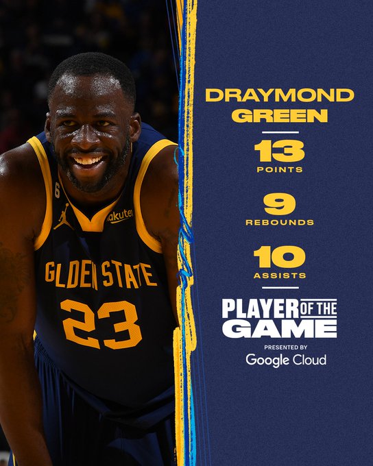 draymond green player of the game graphic