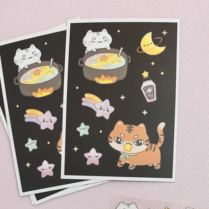 New thank you cards &amp; mini sticker sheet that will be going out with all BF orders! 