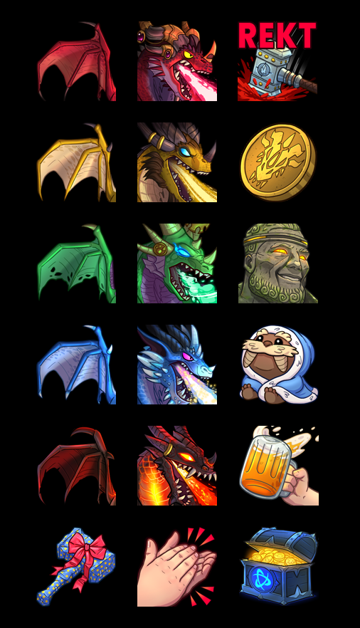 Another amazing emote set by <a href="/iilucreative/">iilu</a> for our #Dragonflight Marathon and expansion! You're amazing and I can't wait to tell you about the Diablo IV ideas I have for 2023 =)