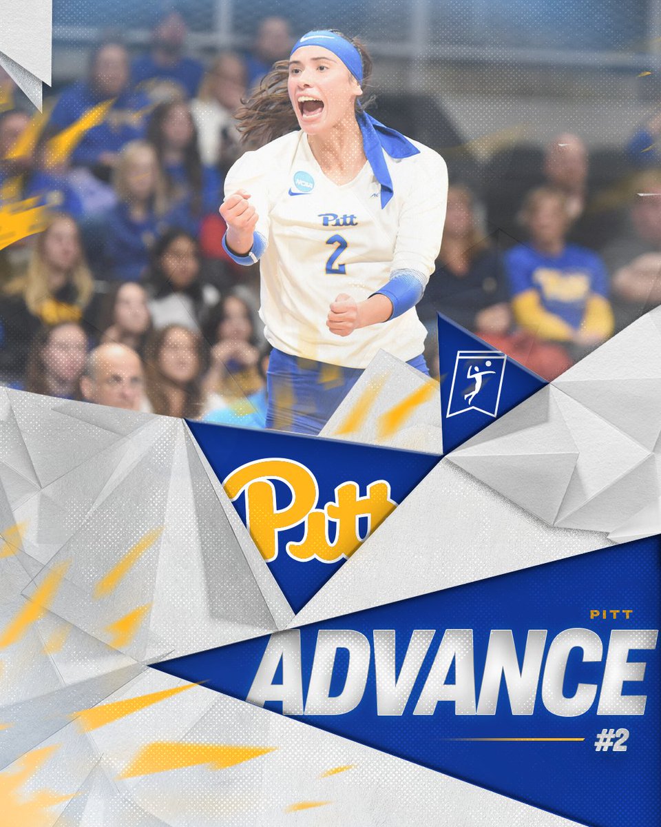 NCAAVolleyball's tweet photo. Pitt brought the brooms 🧹🧹🧹

(2) @Pitt_VB is on to the Second Round following a sweep of Colgate (25-16, 25-14, 25-14).

#NCAAWVB https://t.co/ka1TTCqit2